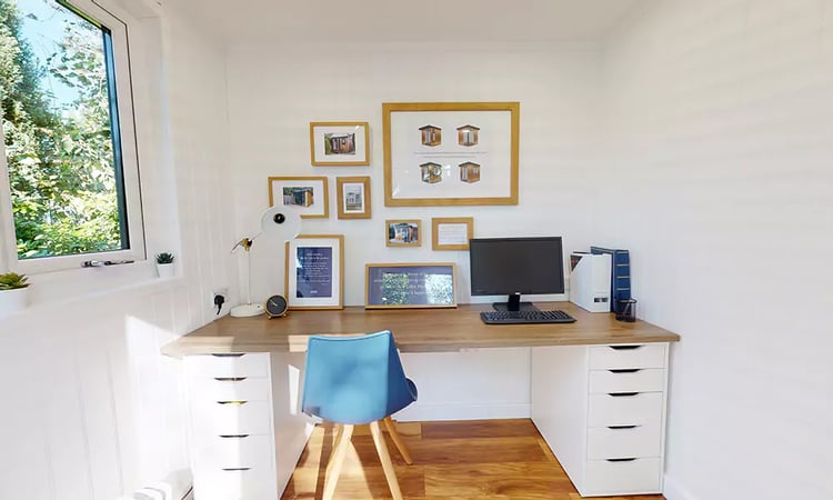 home office building in garden