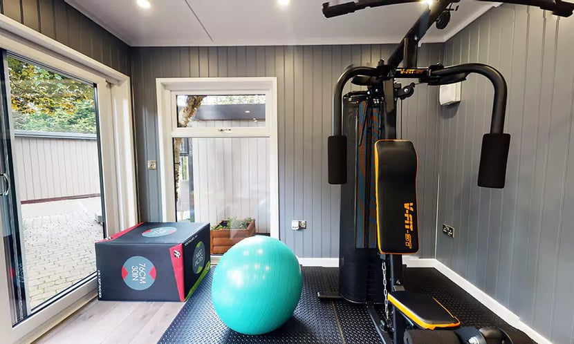 home gym fitness suite garden room 