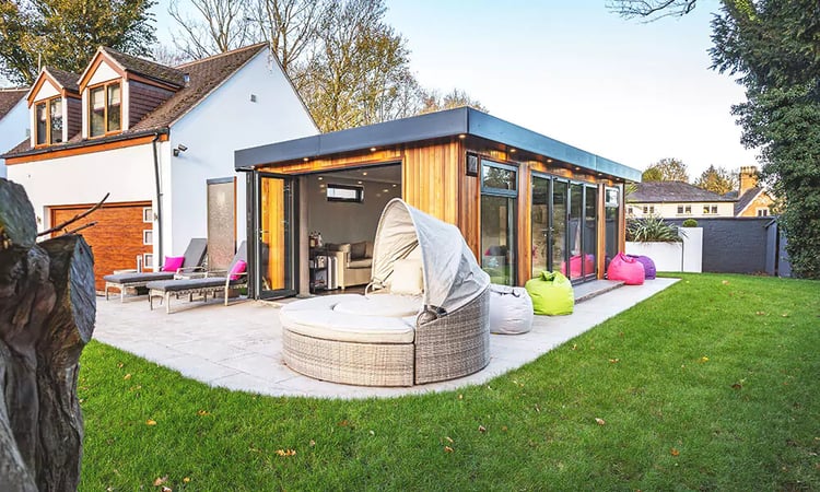 cabin master garden room used for spa in garden 