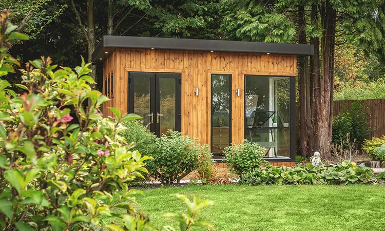 home office building in garden