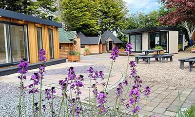 Large luxury bespoke composite garden rooms with veranda