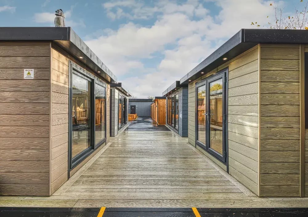 composite clad garden room show site nottingham