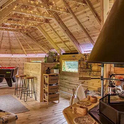 large garden bar cabin