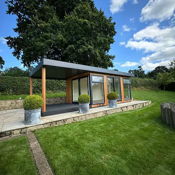 large garden room with veranda
