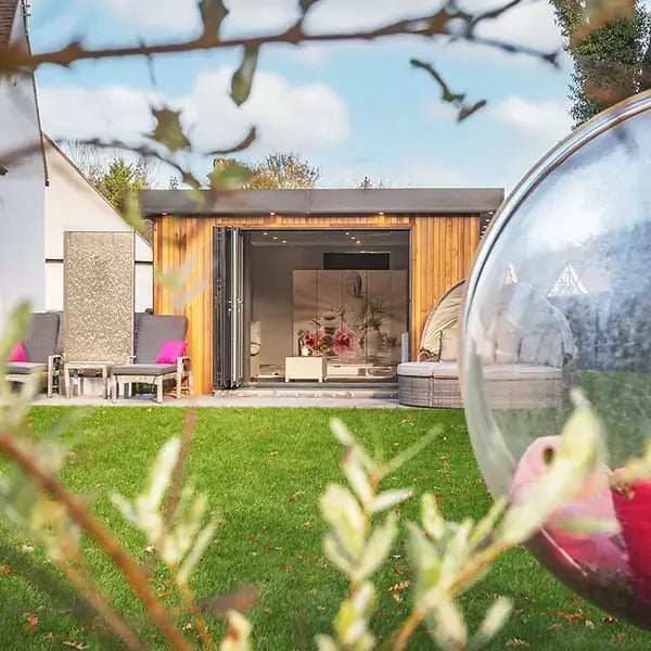 Swim Spa Garden Room with Outdoor Furnishings 