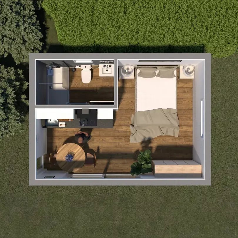 small one bedroom garden annexe