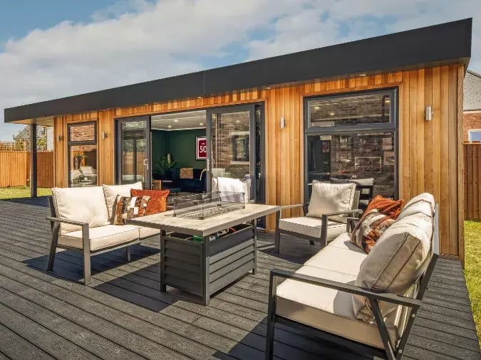 large cedar garden bar