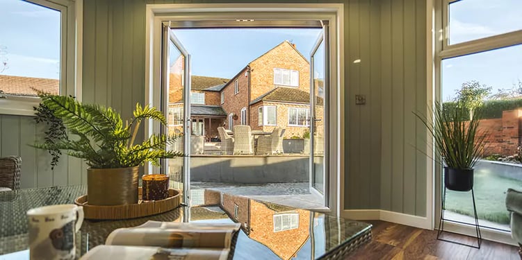 looking out from a garden office