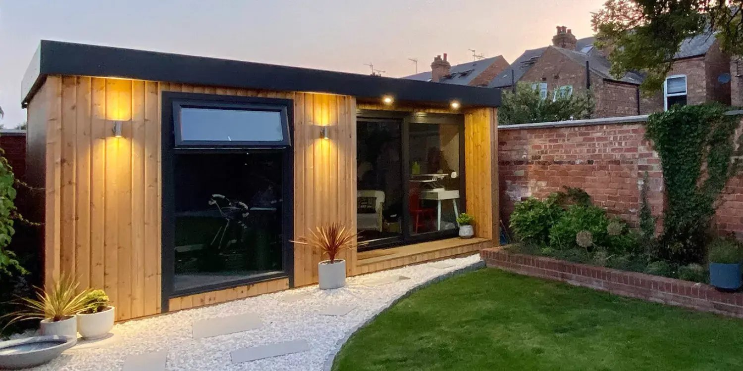 home gym and office in the garden