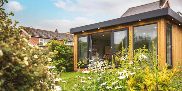 external shot of a garden annexe