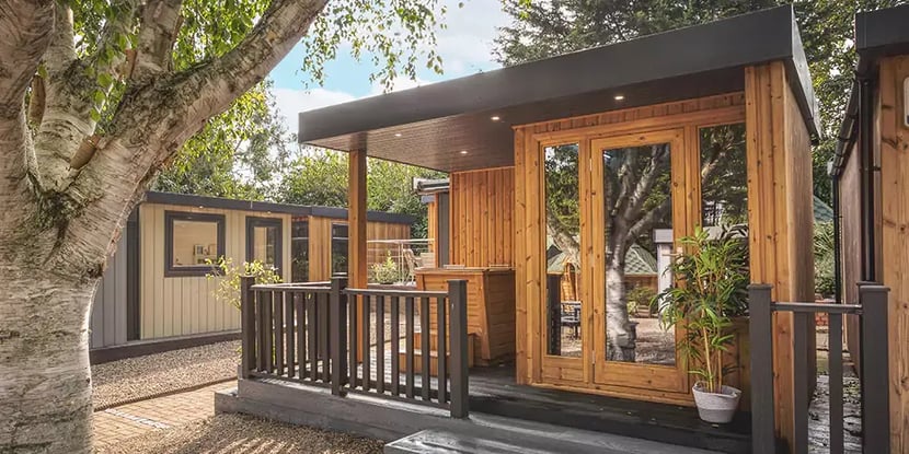 garden project with garden room sauna