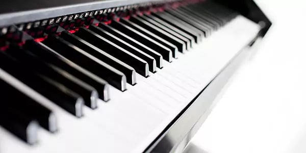close up of electric piano