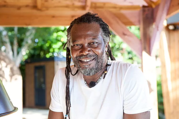 Levi Roots BBQing in Nottingham