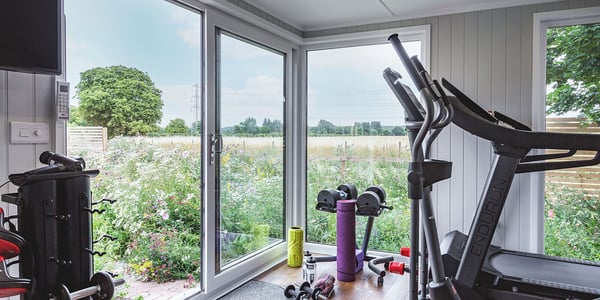 inside a garden gym room 