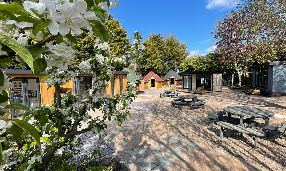 Nottingham garden room show site on a sunny day