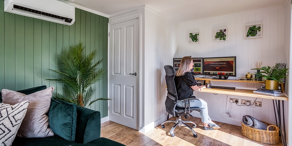 Interior of a garden room with air con 