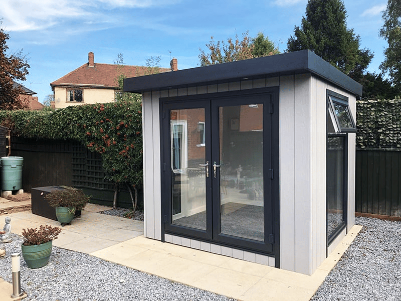 Work From Home Grey Garden Room