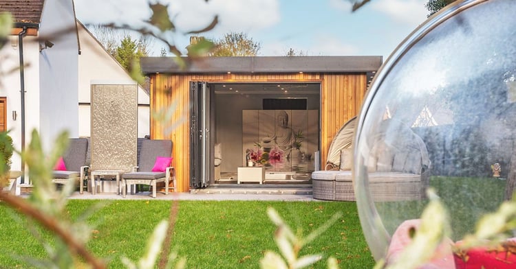 Garden spa room with additional storage