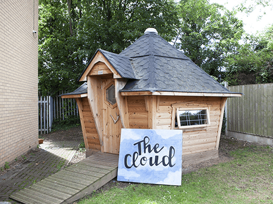 George  Spencer outdoor learning cabin