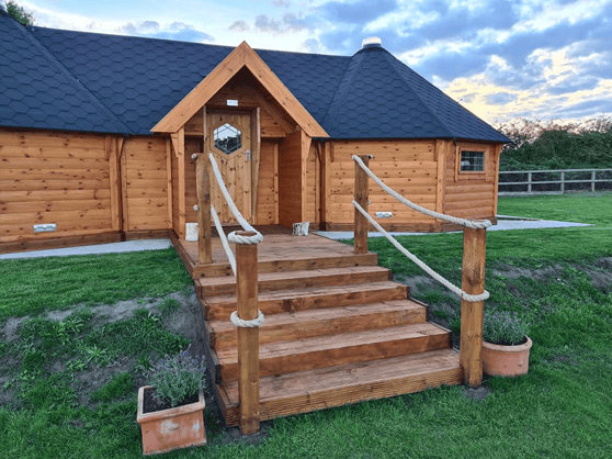 Happy Homestead Eco Nursery Forest School Outdoor Wooden Cabin