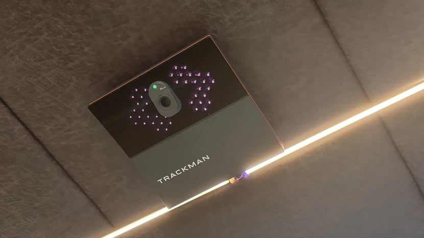 image of a trackman golf sim system