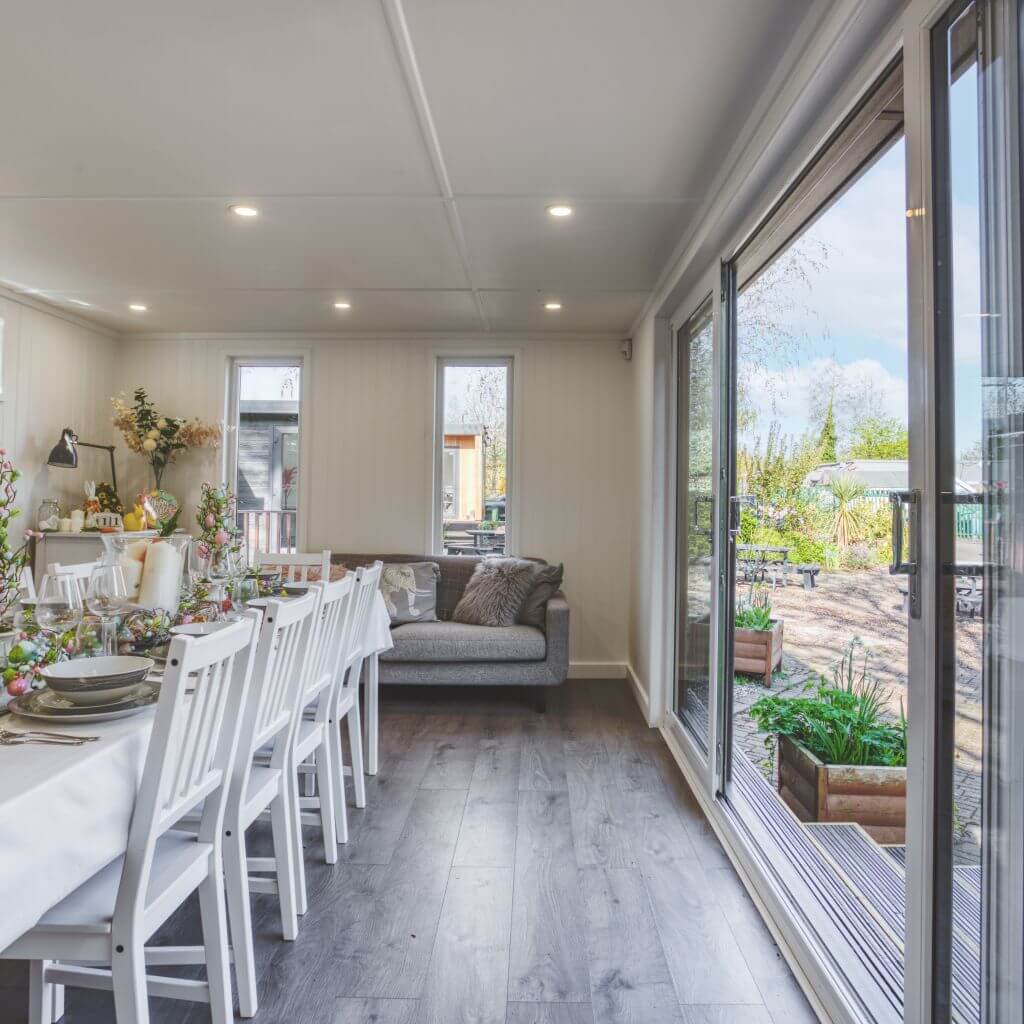 interior of a garden dining rrom