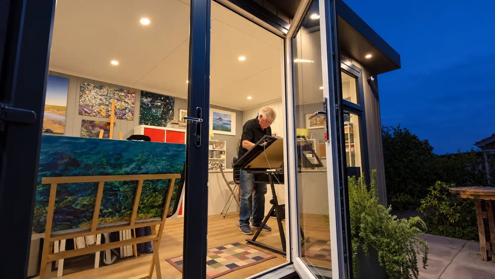 bespoke creative garden room for writing