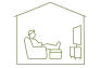 Man cave icon time to relax