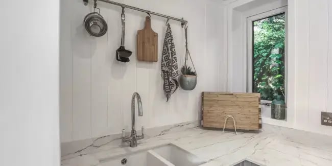 sink area in kitchen of garden annexe