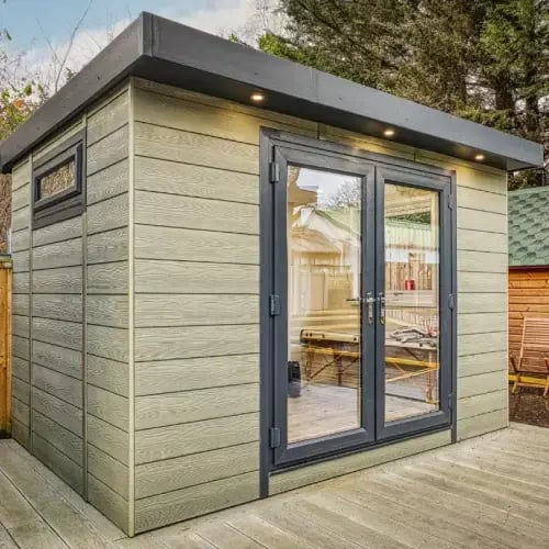 small composite garden office with insulation