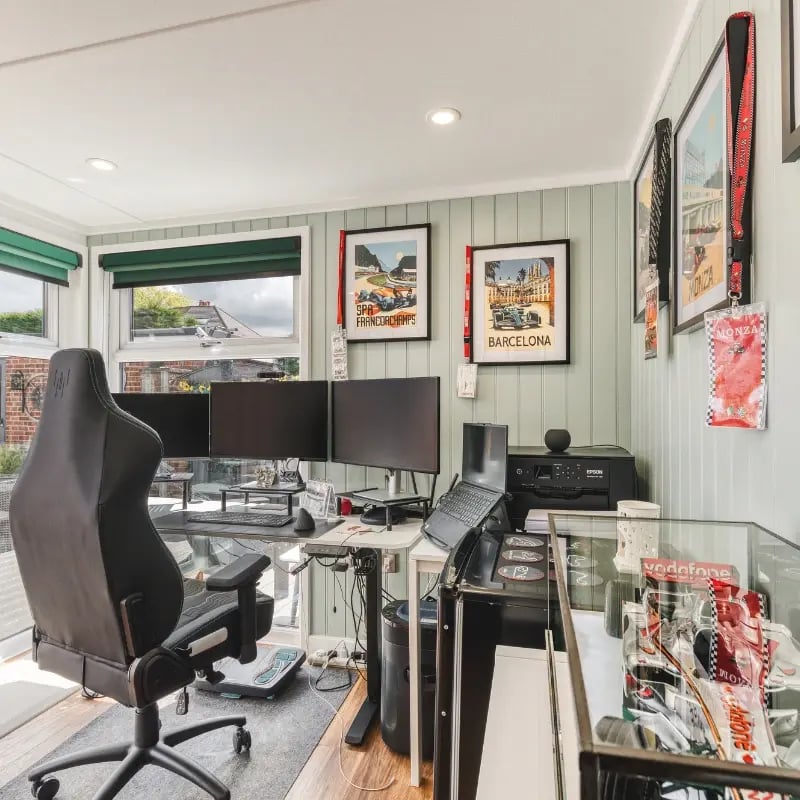 garden office and music room interior design ideas