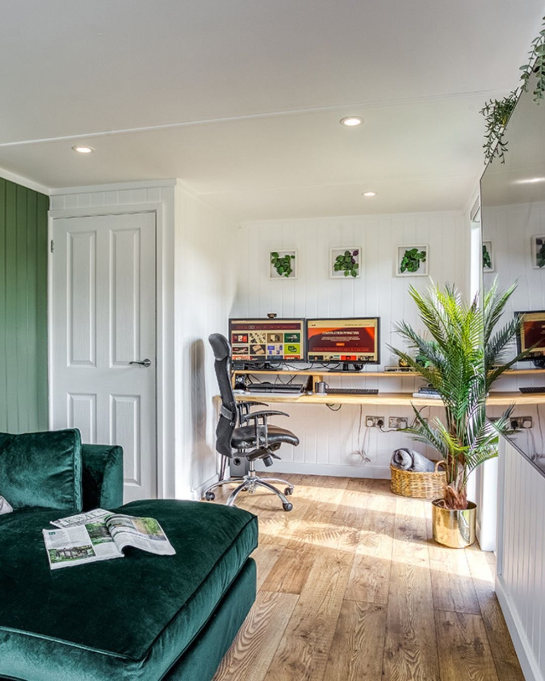 inside a bespoke garden office