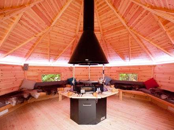 BBQ cabin inside