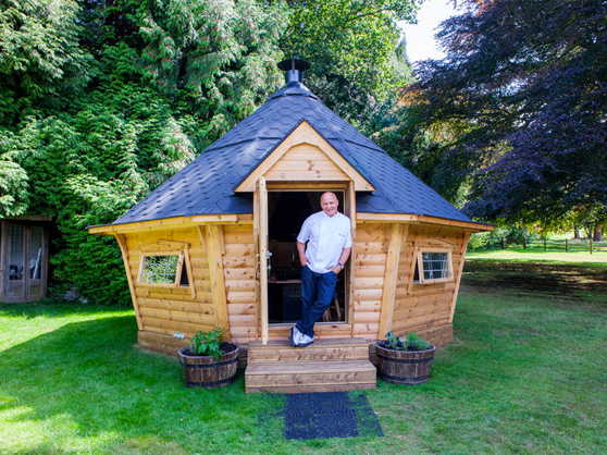 aldo-zilli outside BBQ cabin