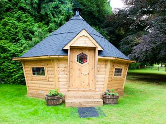 BBQ cabin outside