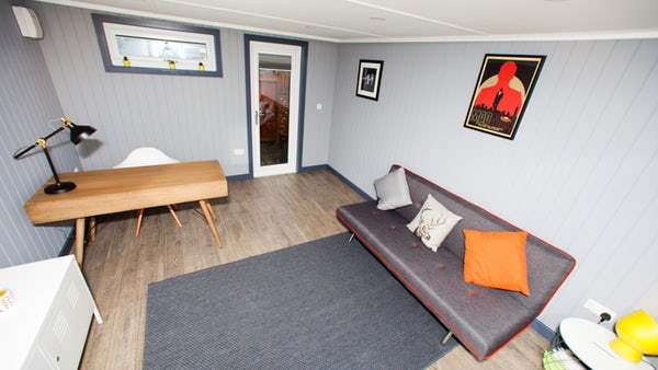 Cabin Master Cedar Office Pod Internal View 
