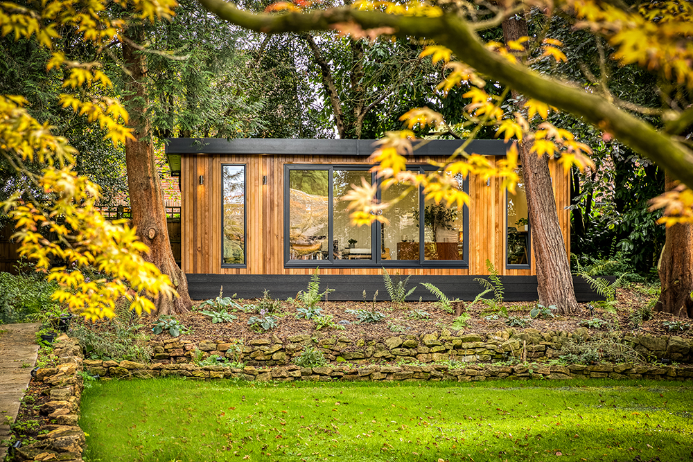 Summerhouse photographed on a crisp autumnal morning