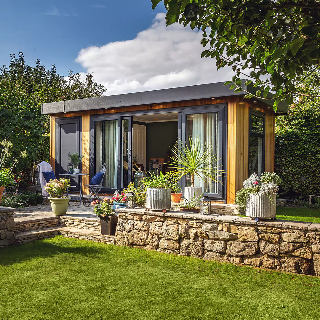 Bespoke insulated garden room in premium cedar cladding
