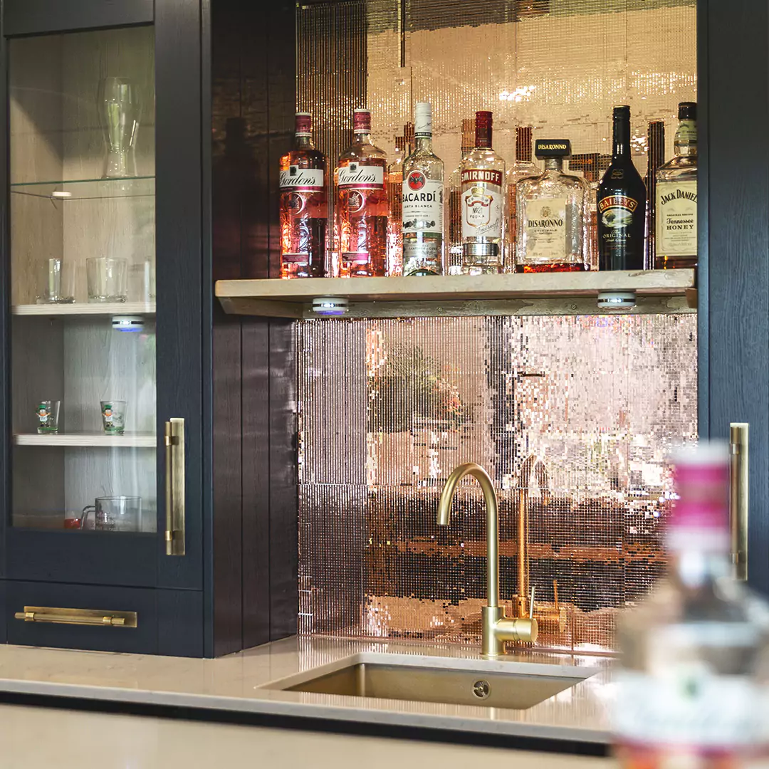 Interior of a garden bar drinks prep area