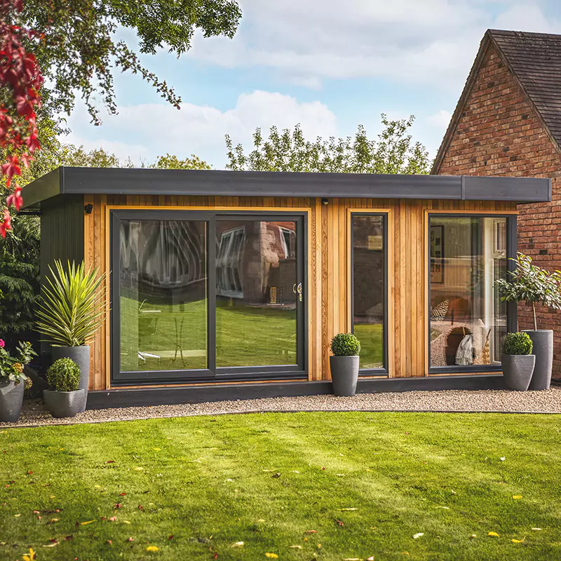 Luxury cedar garden dining room