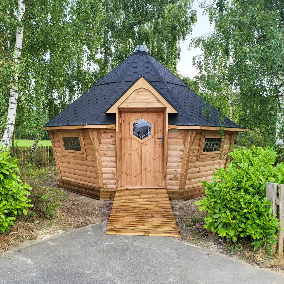 Large timber scandi cabin for school