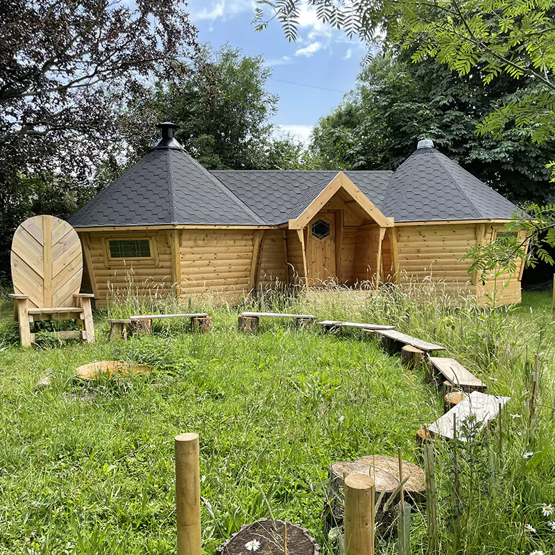 School cabins in a rural countryside location