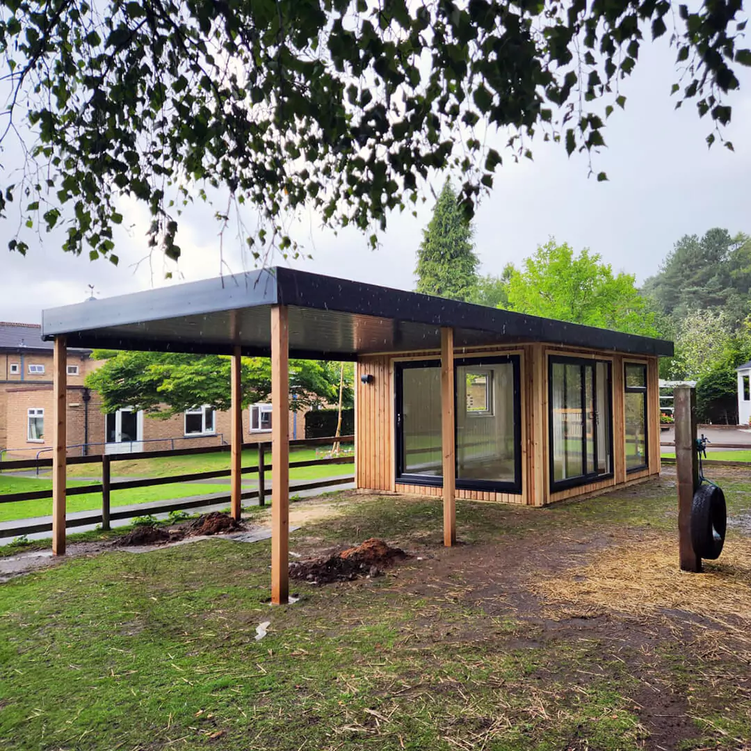 large garden room with veranda