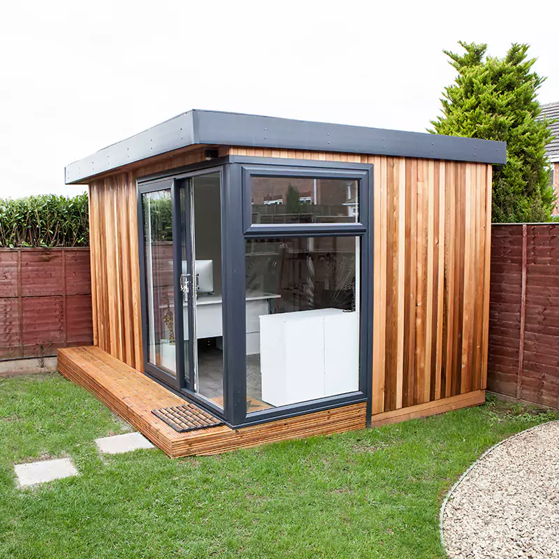 Garden Office in Corner of Garden