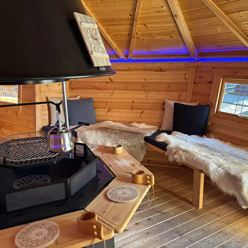 interior of an ex display bbq cabin
