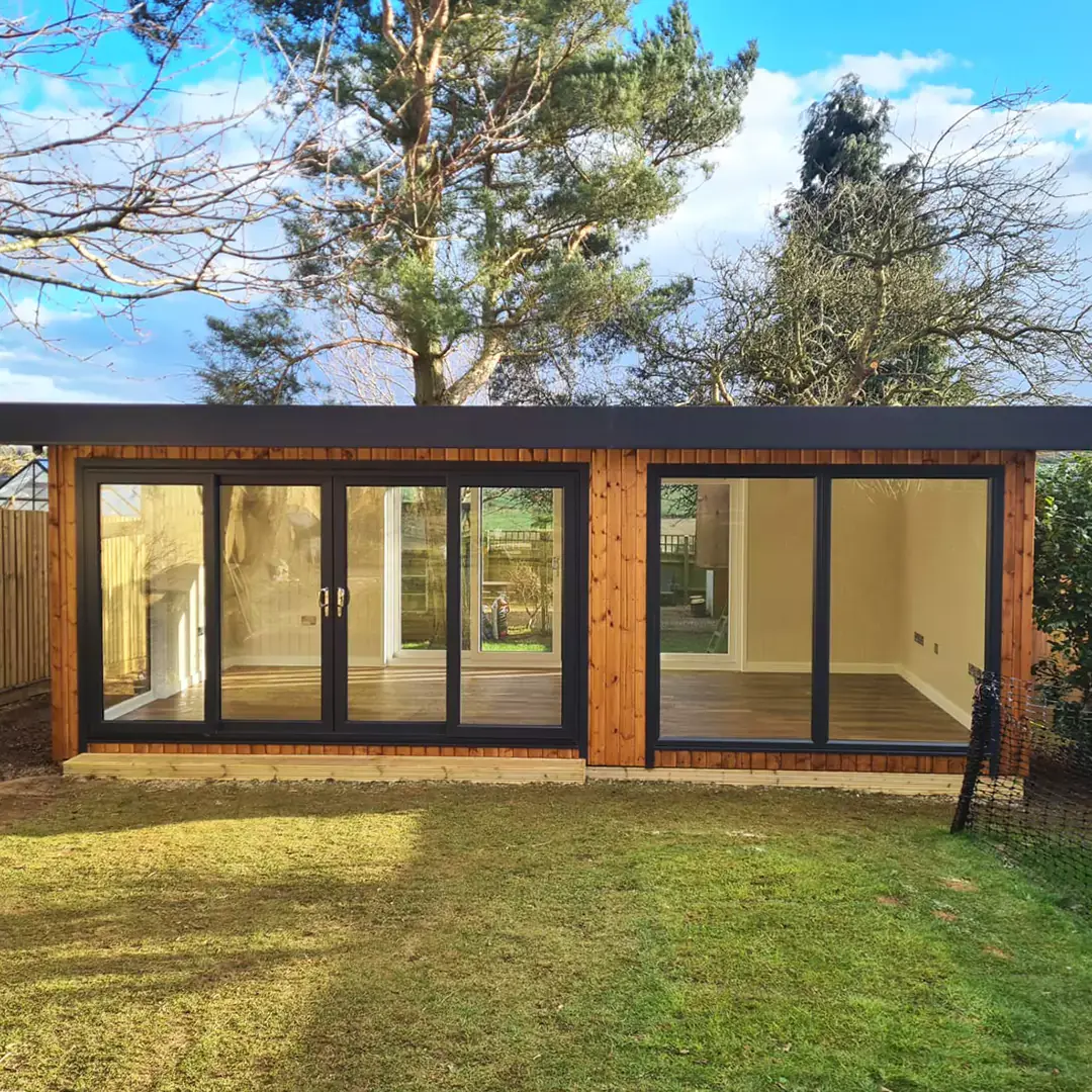 large garden cabin made from timber