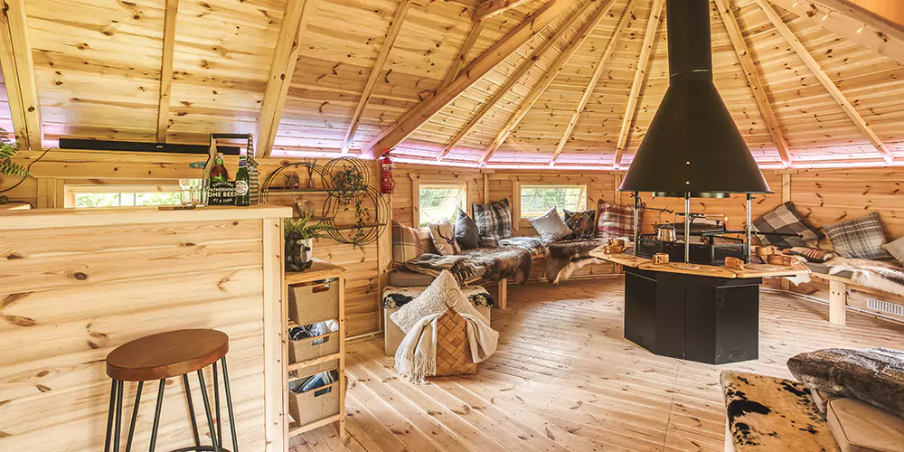 inside a large arctic bar