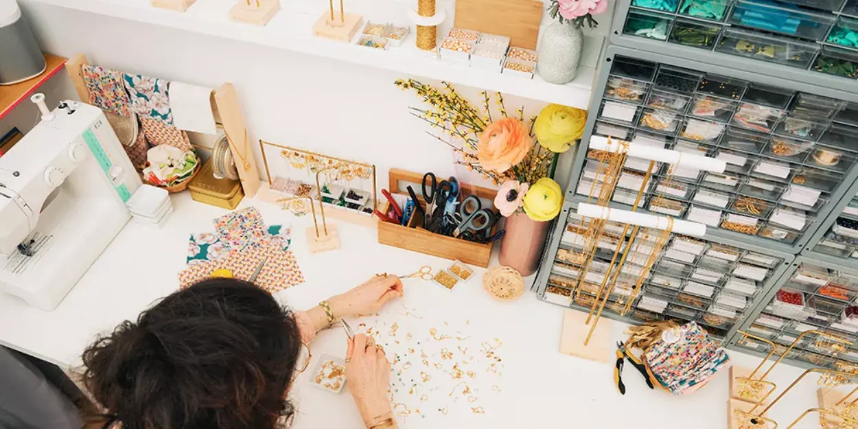 inside an outdoor studio craft room