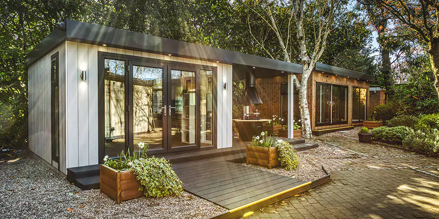 bespoke garden room with veranda