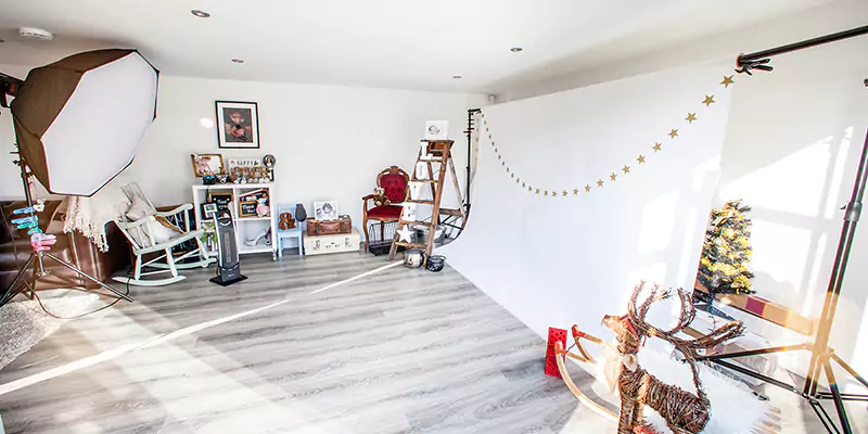 interior of a home photography room